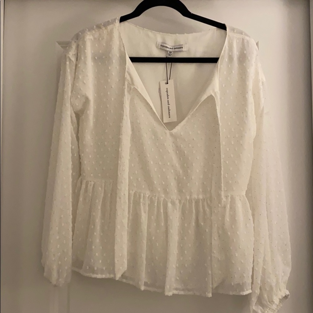 cupcakes and cashmere peplum blouse